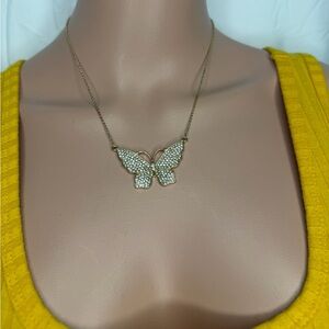 Elegant Gold Butterfly Pendant Necklace